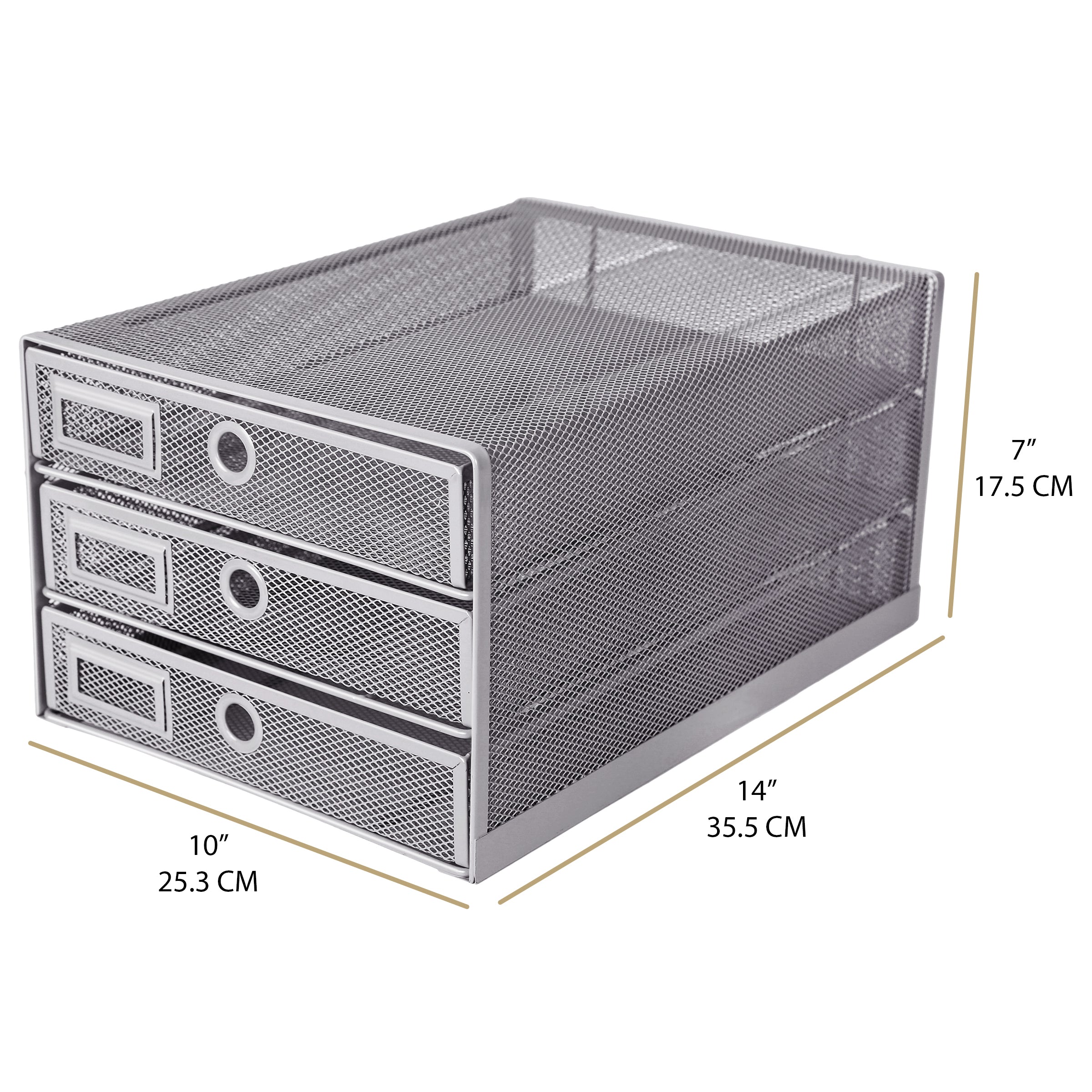 EXERZ Paper Sorter 3 Tier Drawers A4 / Multifunctional Desk Organiser/Letter Tray