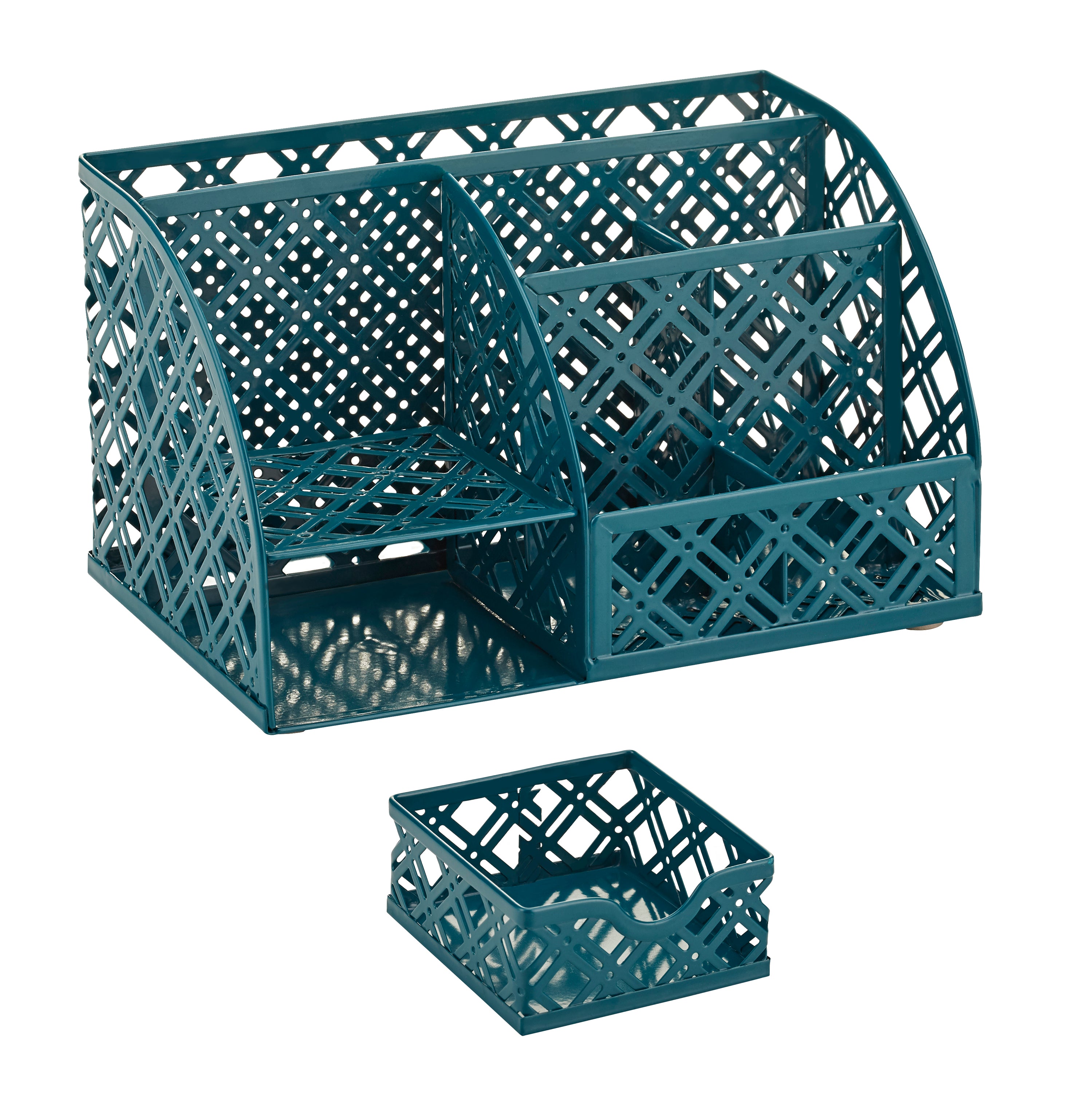 EXERZ Mesh Metal Desk Organiser – 7 Compartments, Multifunctional