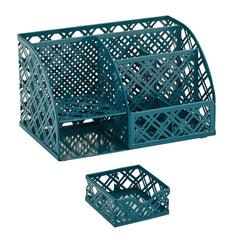 EXERZ Mesh Metal Desk Organiser – 7 Compartments, Multifunctional