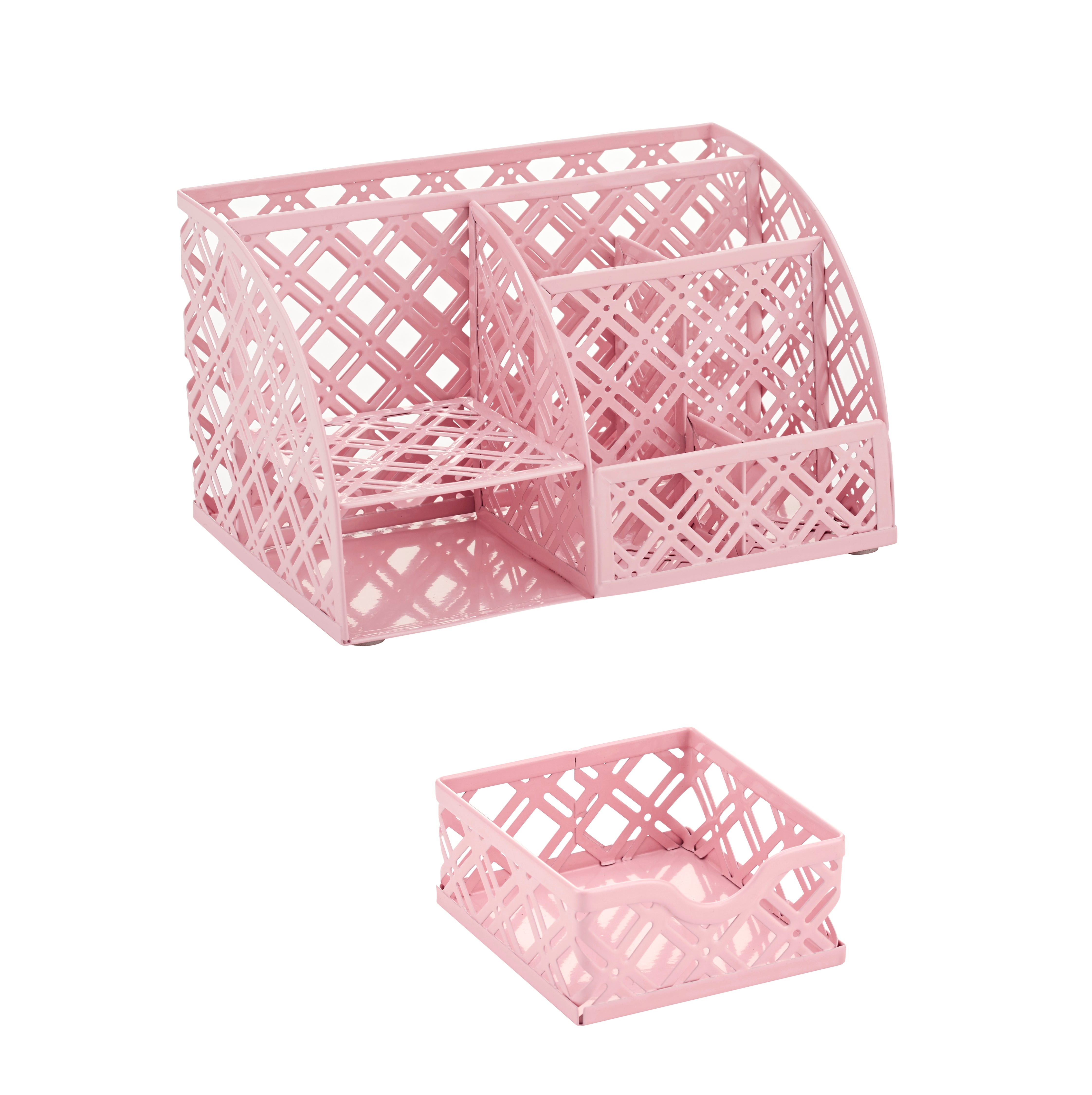 EXERZ Mesh Metal Desk Organiser – 7 Compartments, Multifunctional