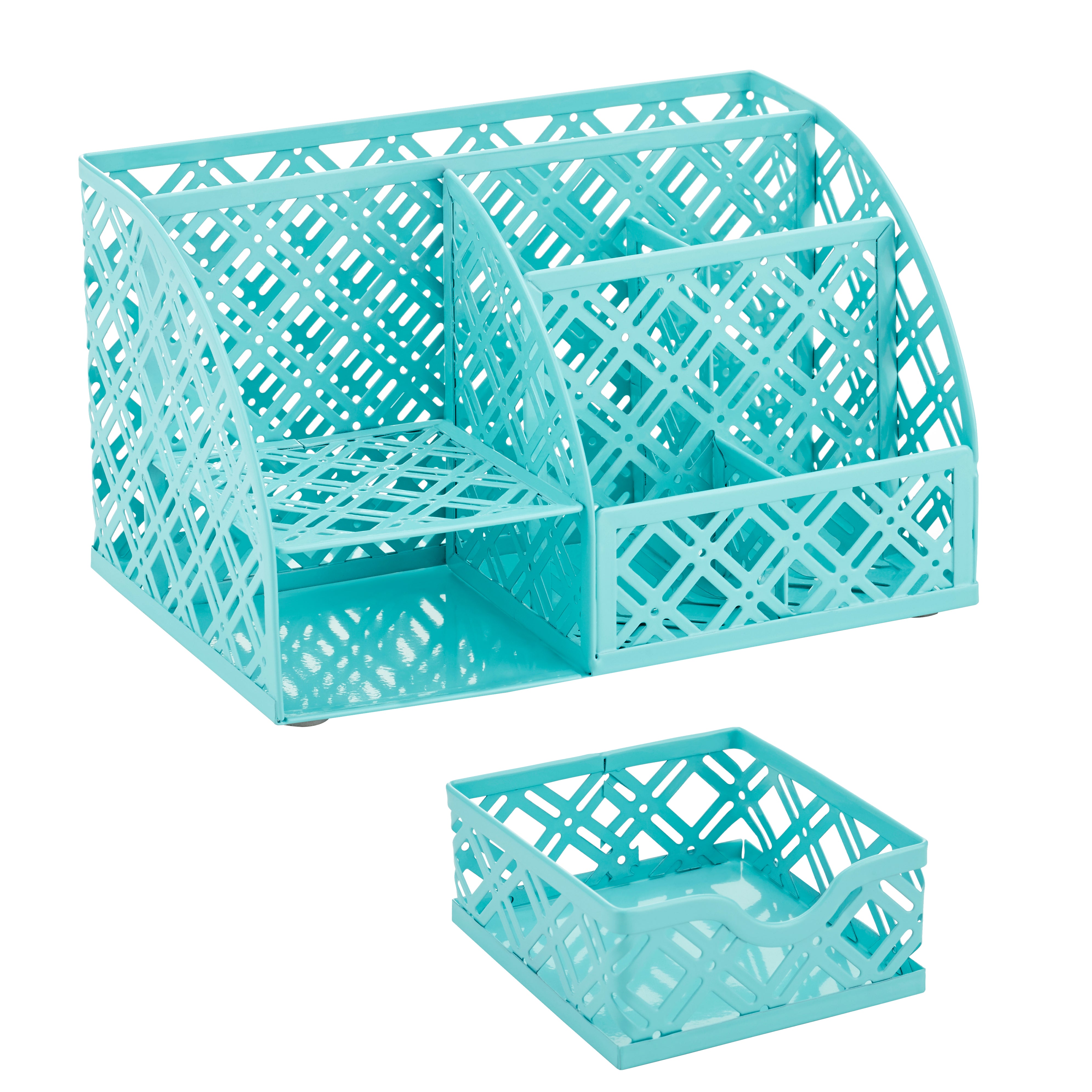 EXERZ Mesh Metal Desk Organiser – 7 Compartments, Multifunctional