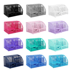 EXERZ Mesh Desk Organiser – 7 Compartments, Multifunctional Pencil Holder