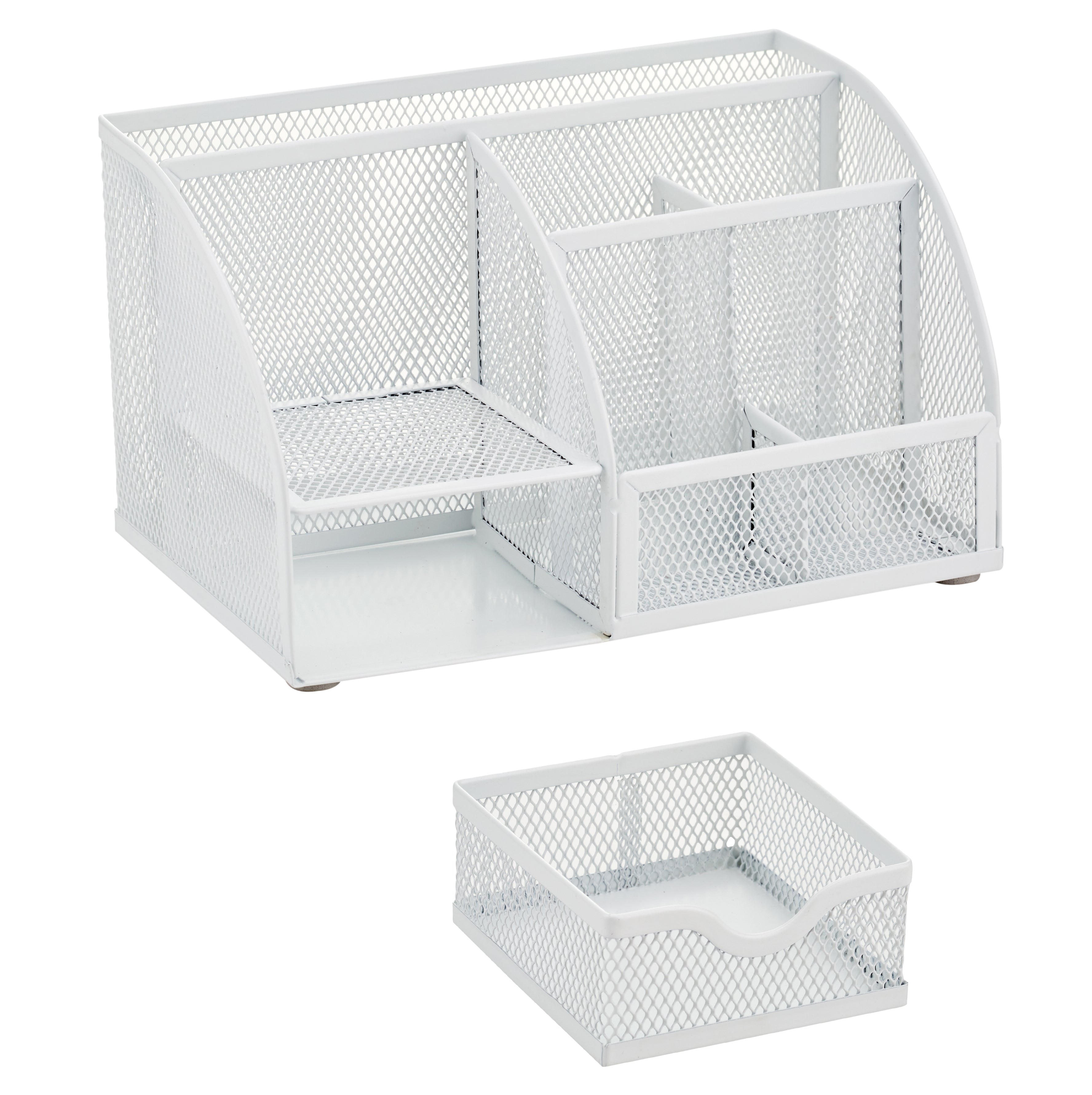 EXERZ Mesh Desk Organiser – 7 Compartments, Multifunctional Pencil Holder