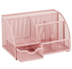 EXERZ Mesh Desk Organiser – 7 Compartments, Multifunctional Pencil Holder