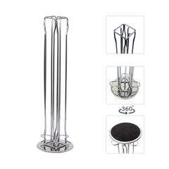 EXZACT Coffee Capsule Holder Compatible with Nespresso Classic(Silver Chrome)