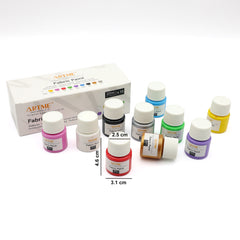 Artme Fabric Paint Set 10 Colours 20ml x10 - Wash-Safe