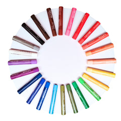 Artme Oil Pastel Paint Sticks 24 Assorted Vibrant Colours for Canvas & Paper