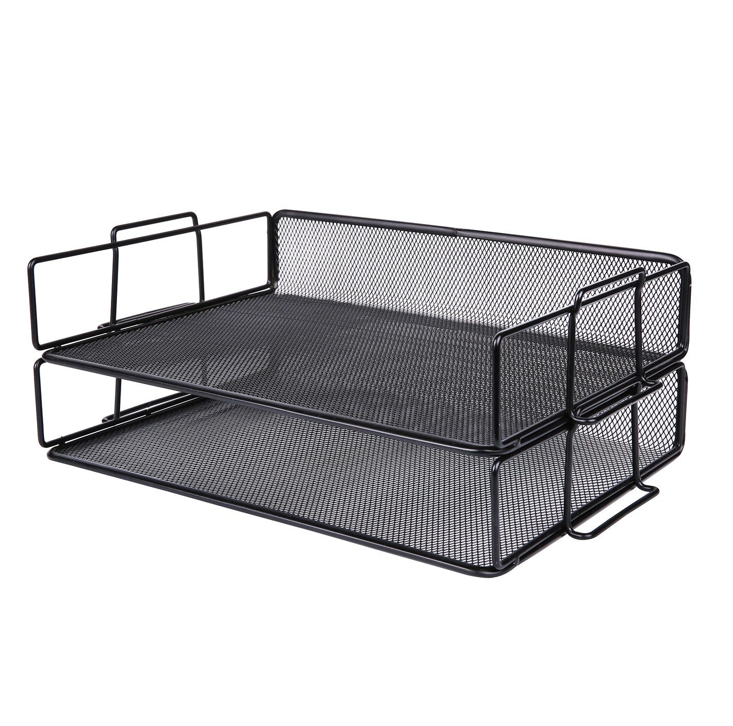 EXERZ Stackable Paper Sorters – 2pcs, 2-Tier Desk Organiser, Office/Home