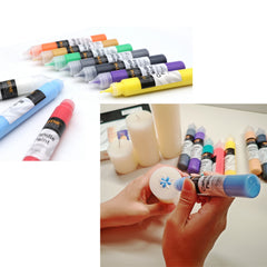 ARTME Candle Paint Set – 10 Colours, 30ml Tubes – Thick, 3D-Effect Paint for Candle Decorating