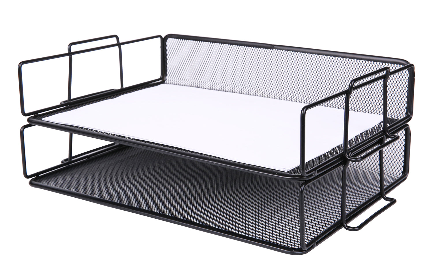 EXERZ Stackable Paper Sorters – 2pcs, 2-Tier Desk Organiser, Office/Home