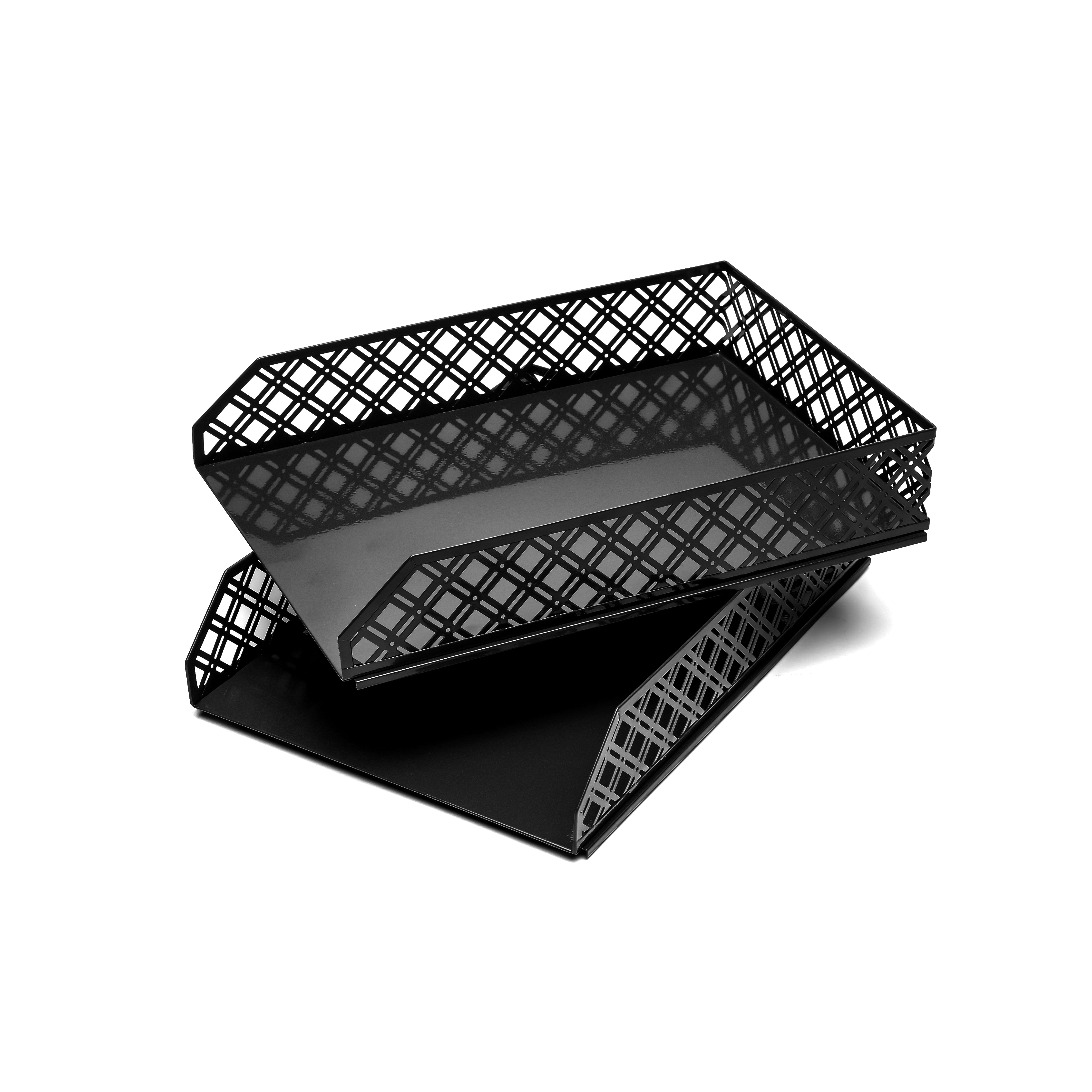 Exerz Letter Trays 2pcs Stackable Paper Sorter/Desk Organiser