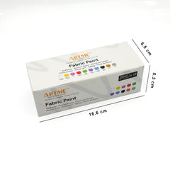 Artme Fabric Paint Set 10 Colours 20ml x10 - Wash-Safe