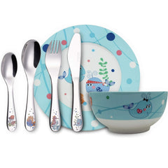 EXZACT Children's Dinner Cutlery Gift Set 6 Pieces