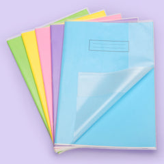 EXERZ A4 Book Covers 20 Pack Matt PVC Adjustable Sleeves for Notebooks