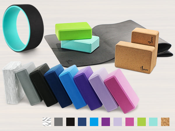 EXERZ Yoga Blocks – 2pcs, Anti-Slip, High Density, Travel-Friendly Pilates Bricks (Lavender)