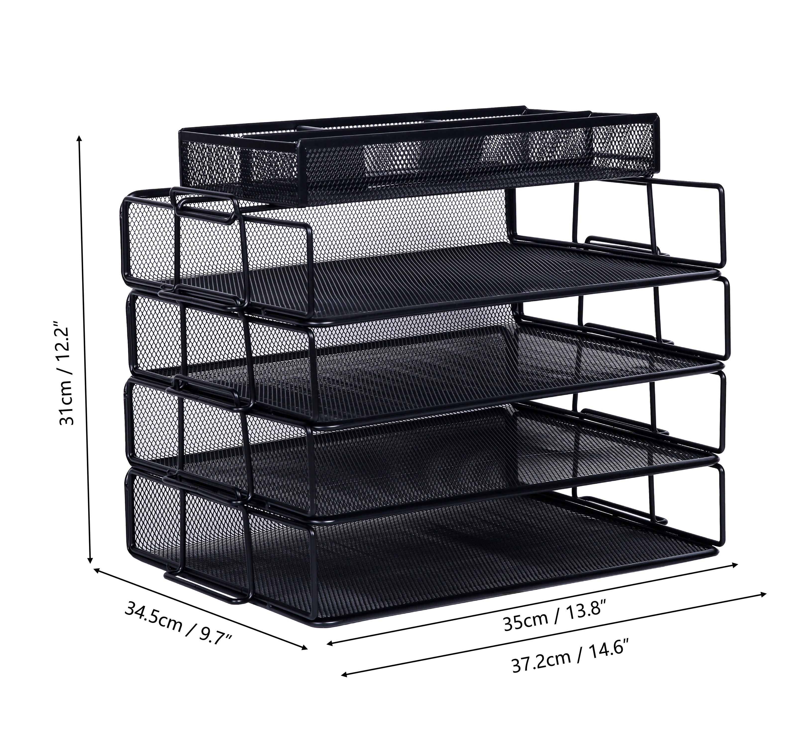 EXERZ Stackable Paper Sorters with Tray 5pcs