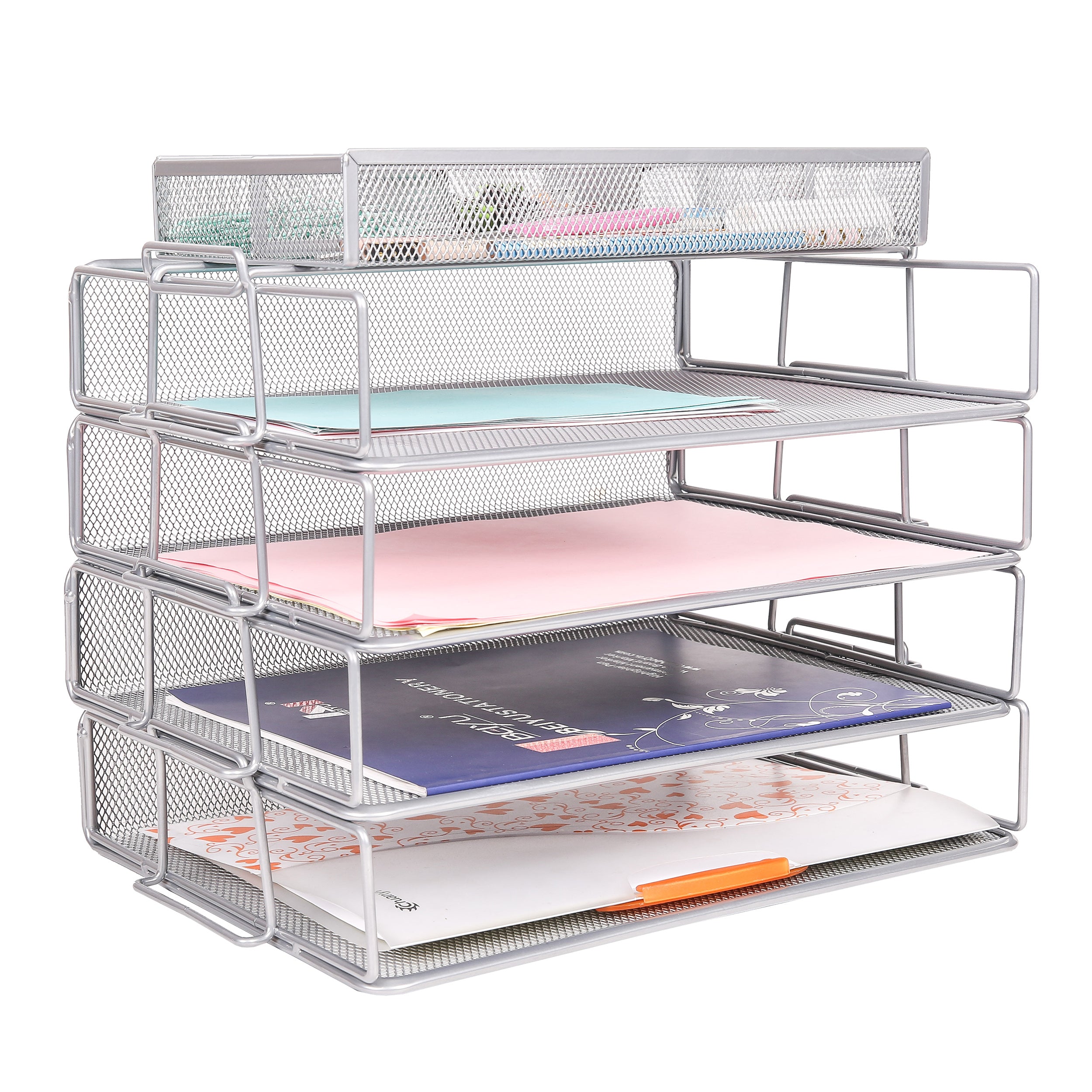 EXERZ Stackable Paper Sorters with Tray 5pcs