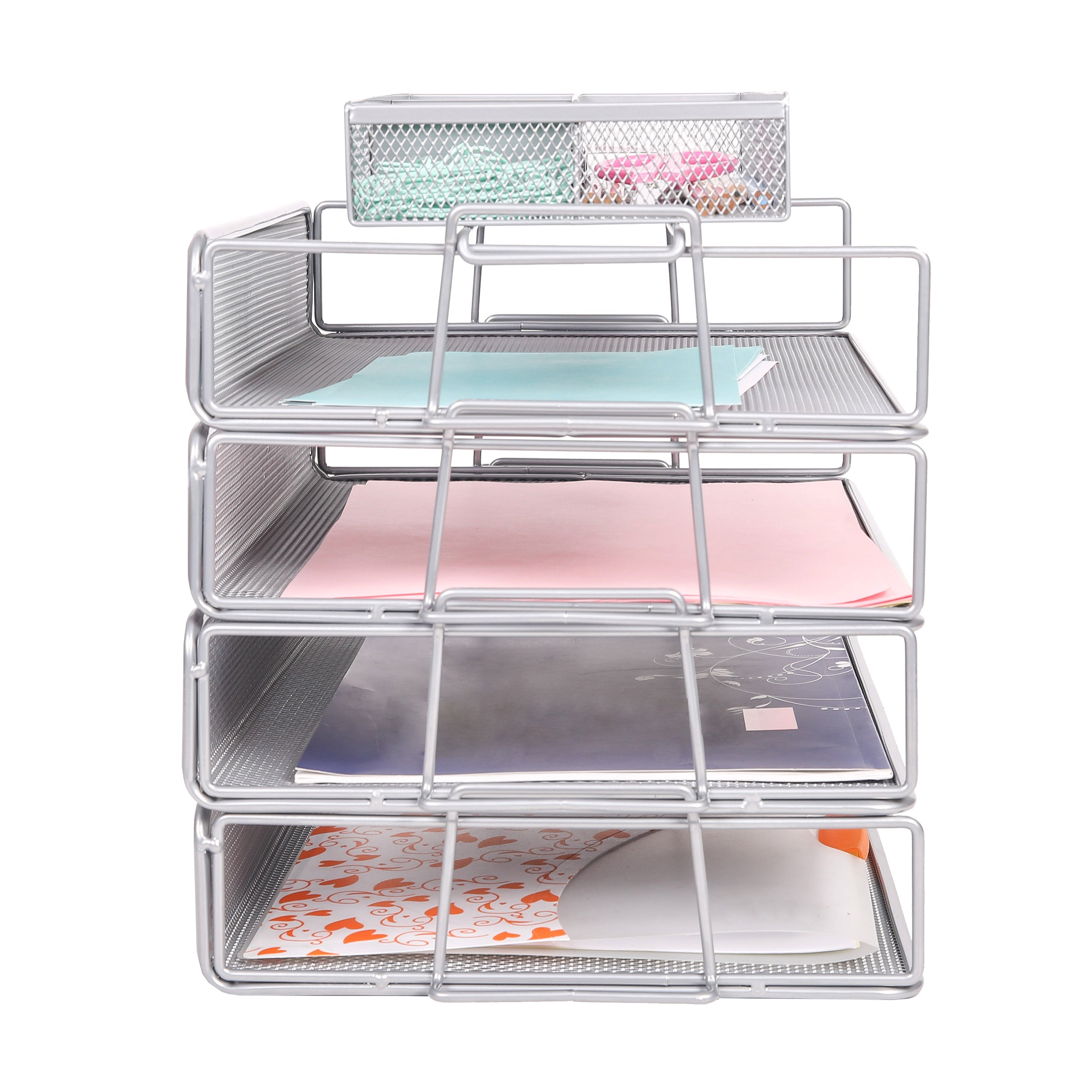 EXERZ Stackable Paper Sorters with Tray 5pcs
