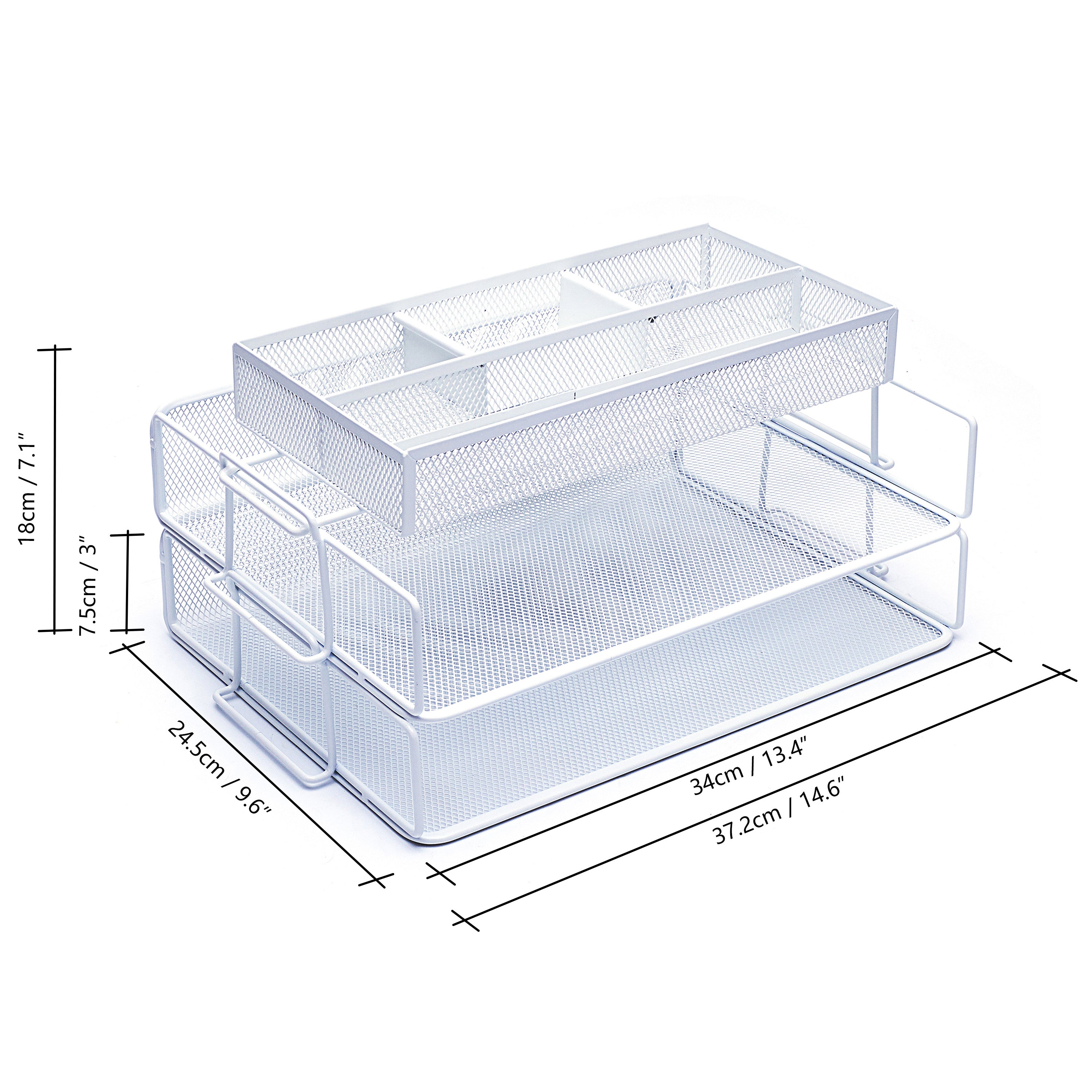 EXERZ Stackable Paper Sorters with Tray 3pcs,