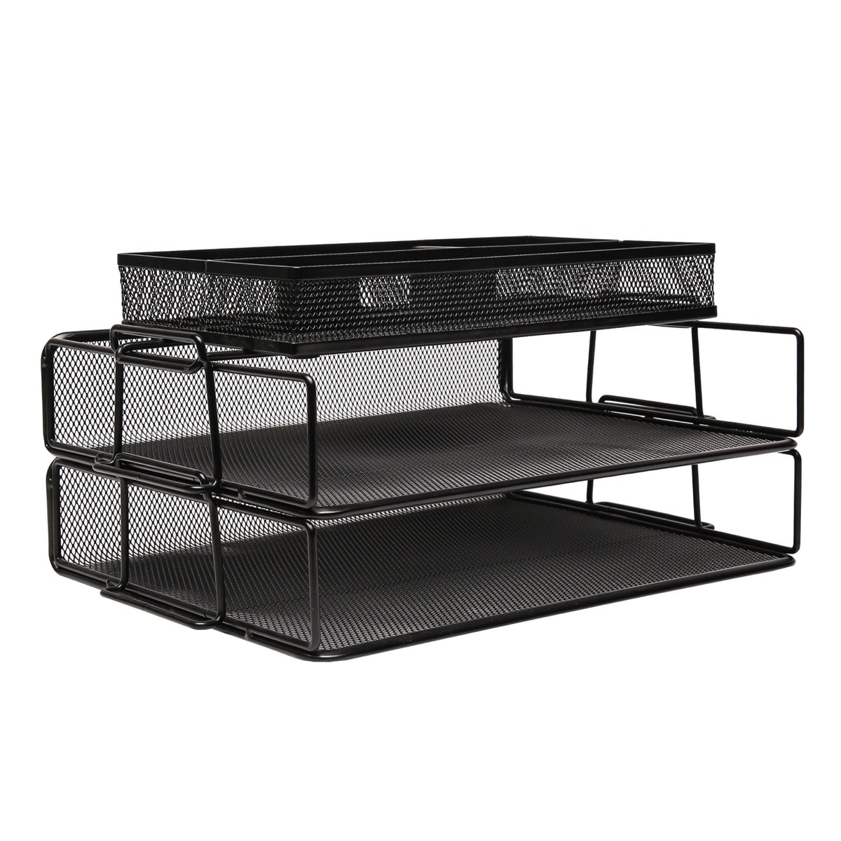 EXERZ Stackable Paper Sorters with Tray 3pcs,