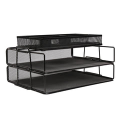 EXERZ Stackable Paper Sorters with Tray 3pcs,