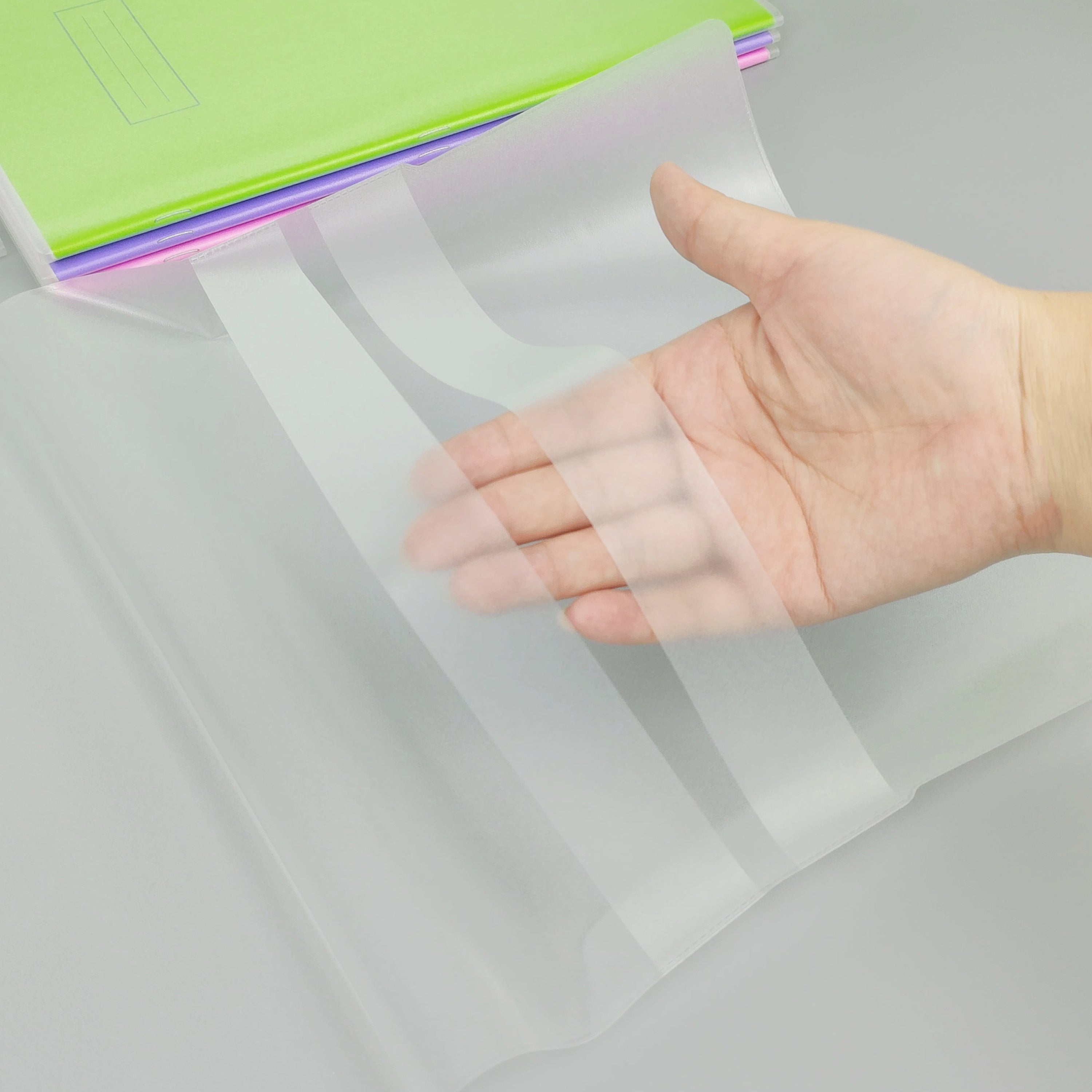 EXERZ A4 Book Covers 20 Pack Matt PVC Adjustable Sleeves for Notebooks