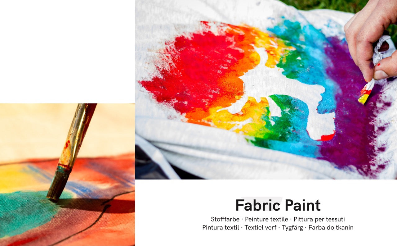 Artme Fabric Paint Set 10 Colours 20ml x10 - Wash-Safe
