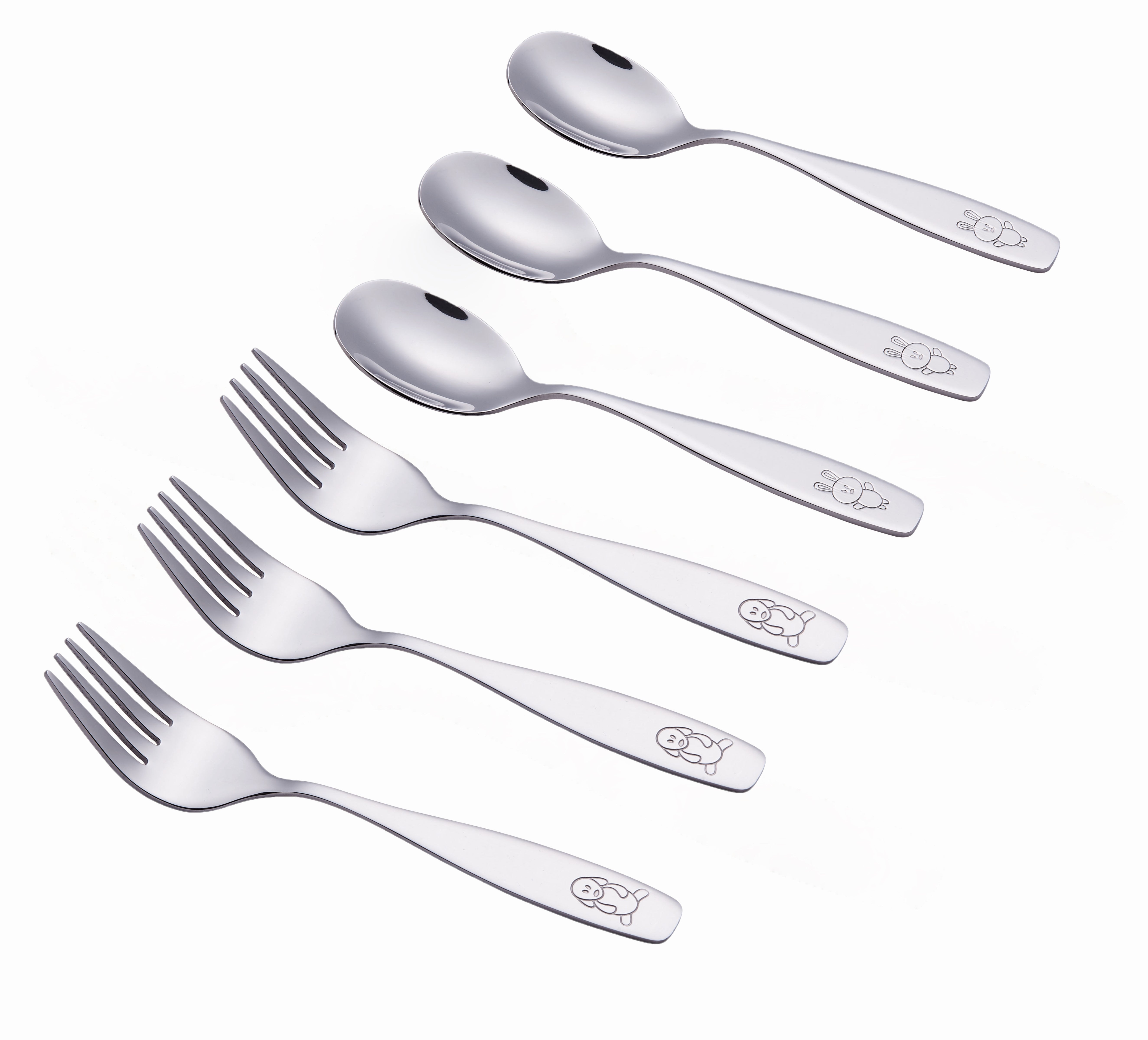 Exzact Children Cutlery 6pcs Stainless Steel