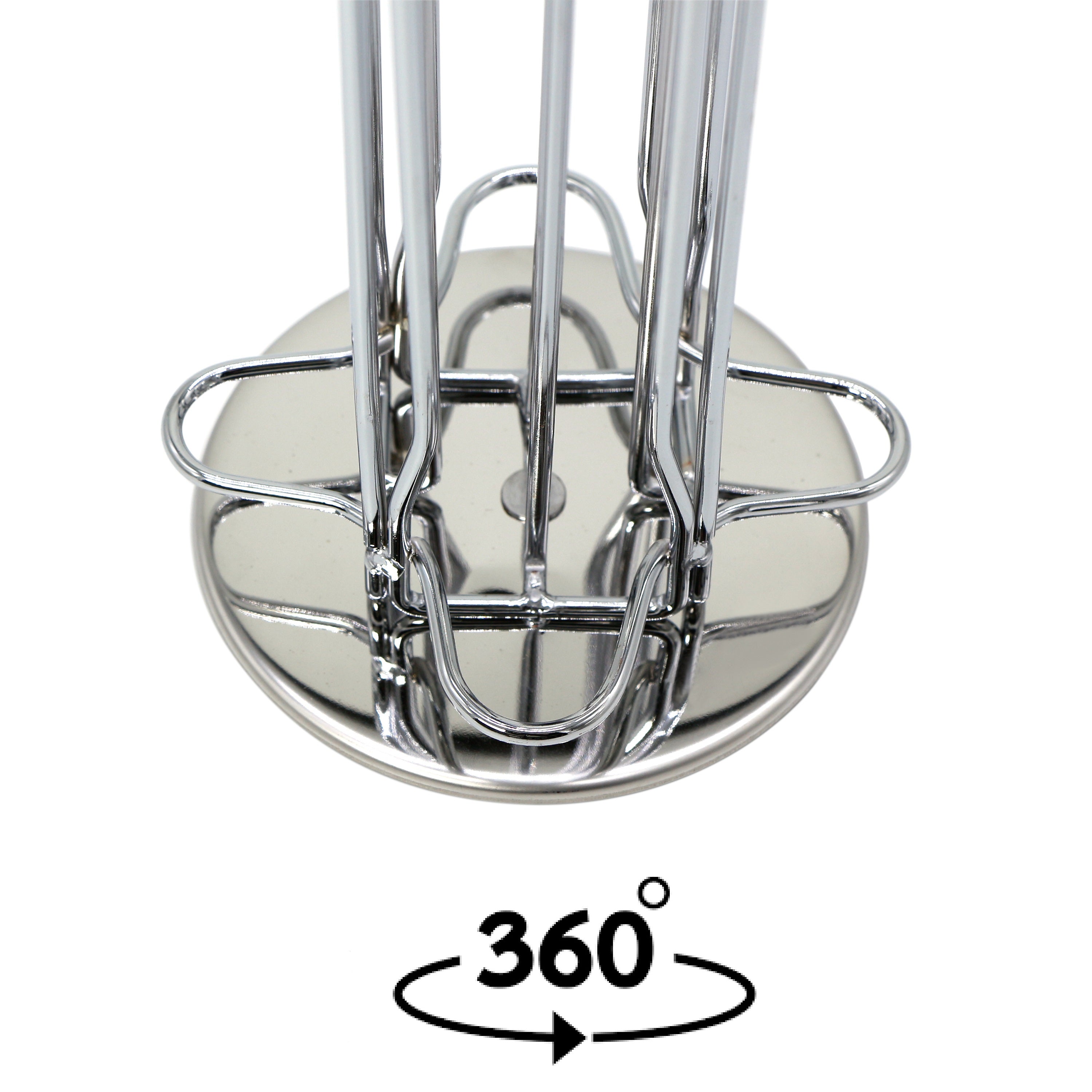 EXZACT Coffee Capsule Holder Compatible with Nespresso Classic(Silver Chrome)