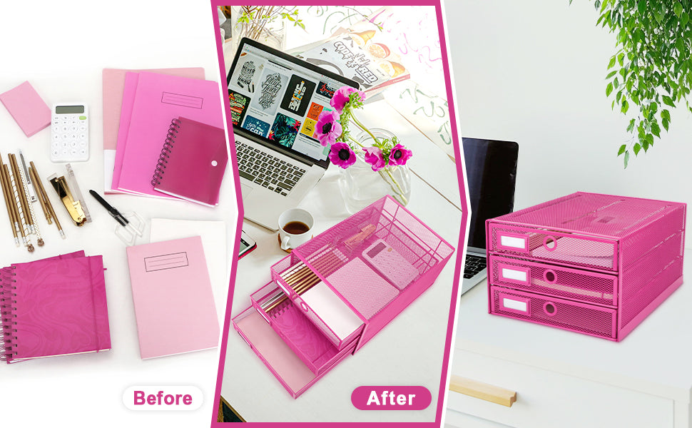 EXERZ Paper Sorter 3 Tier Drawers A4 / Multifunctional Desk Organiser/Letter Tray