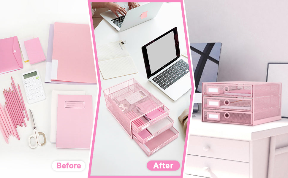EXERZ Paper Sorter 3 Tier Drawers A4 / Multifunctional Desk Organiser/Letter Tray