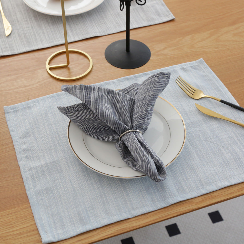 CosyAurora Natural Linen Placemats Set of 4, 30x40cm