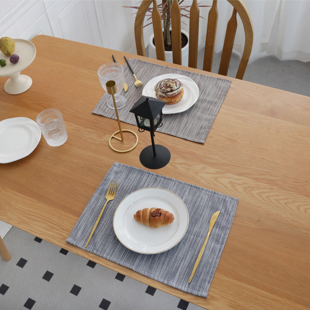 CosyAurora Natural Linen Placemats Set of 4, 30x40cm