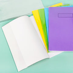 EXERZ A4 Clear Exercise Book Covers 20 Pack PVC Reusable Slip On Sleeves