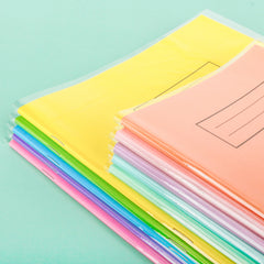 EXERZ A4 Clear Exercise Book Covers 20 Pack PVC Reusable Slip On Sleeves