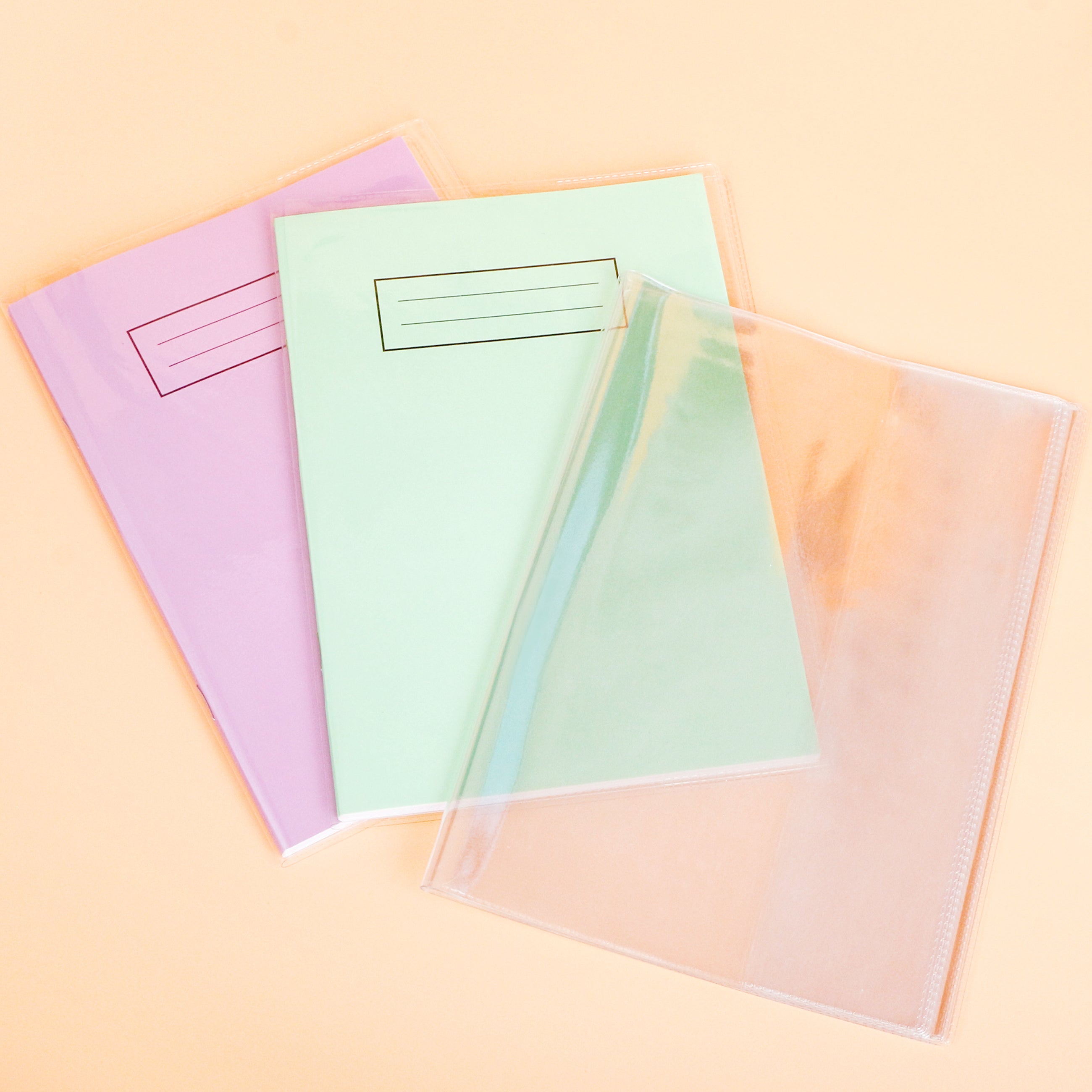 EXERZ A5 Exercise Book Covers 20 Pack Clear PVC for Notebooks
