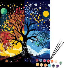 EXERZ Painting by Numbers Kit,30x40cm Canvas with Acrylic Pigment