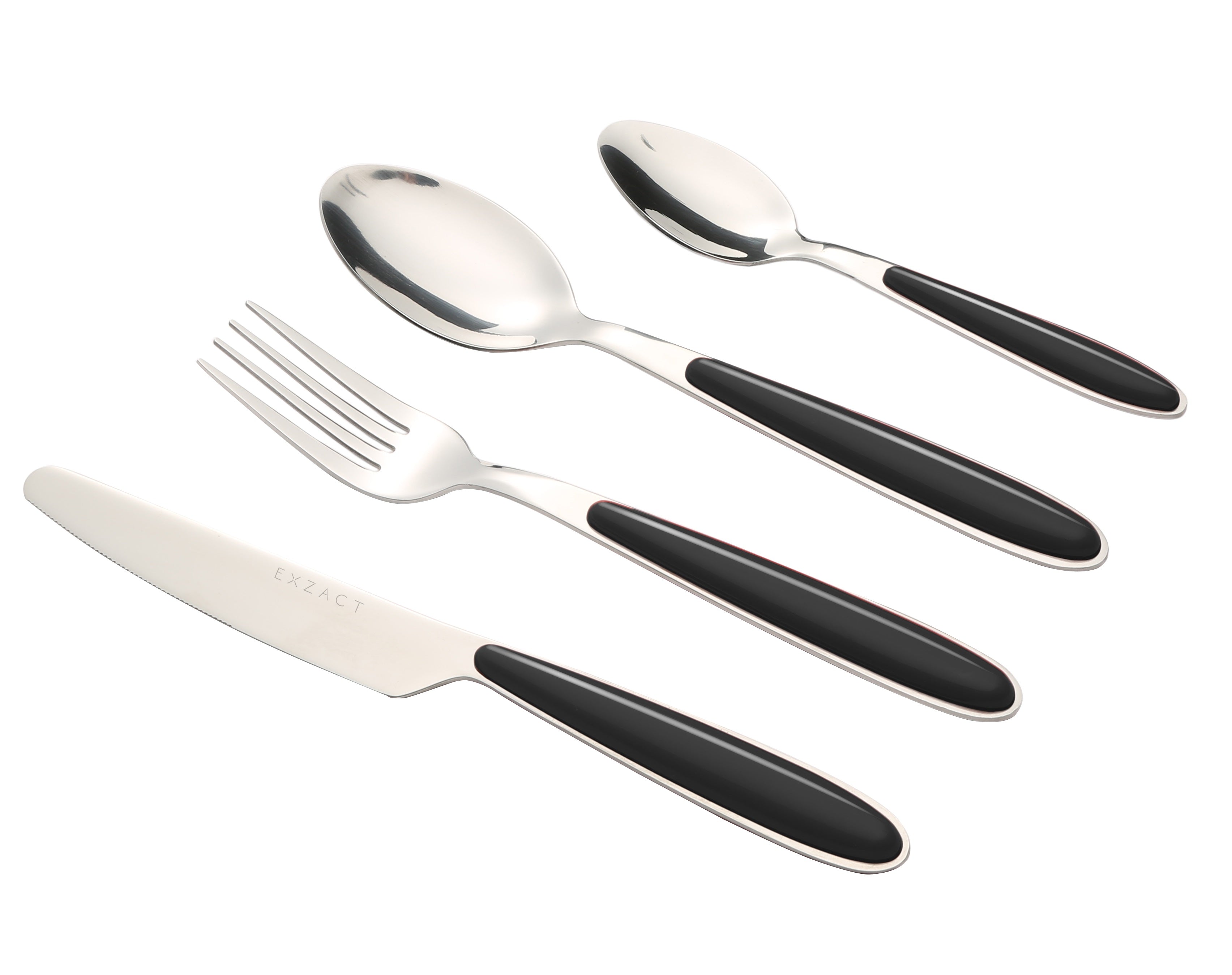 EXZACT Cutlery Set, Stainless Steel with Color Handles - EX07
