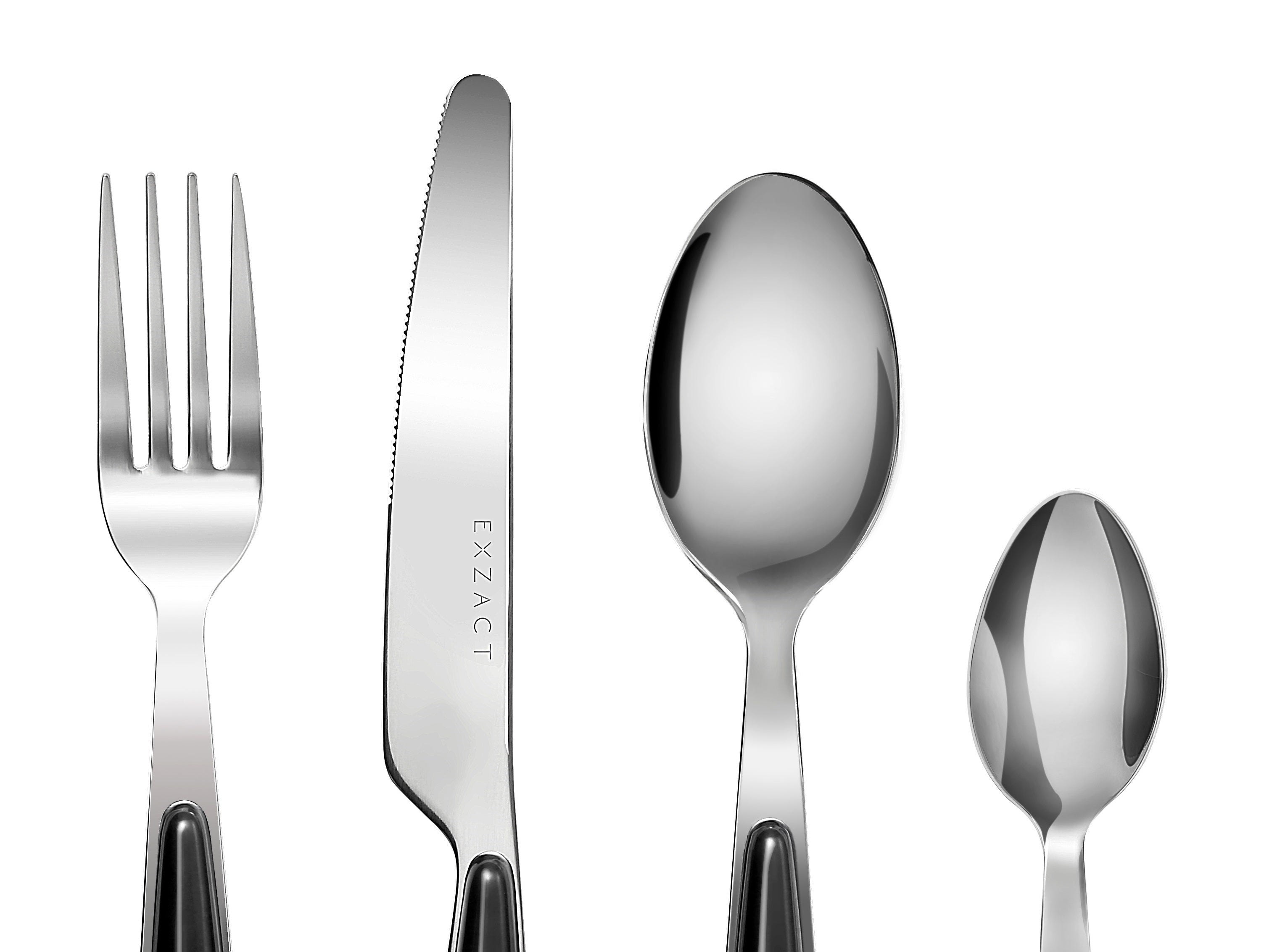 EXZACT Cutlery Set, Stainless Steel with Color Handles - EX07