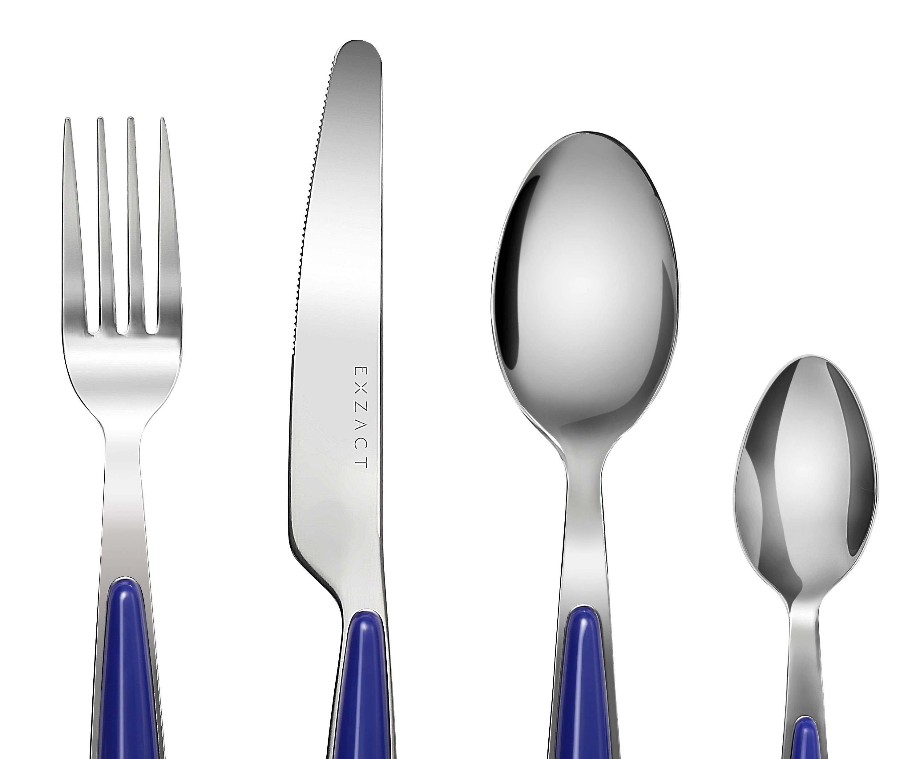 EXZACT Cutlery Set, Stainless Steel with Color Handles - EX07