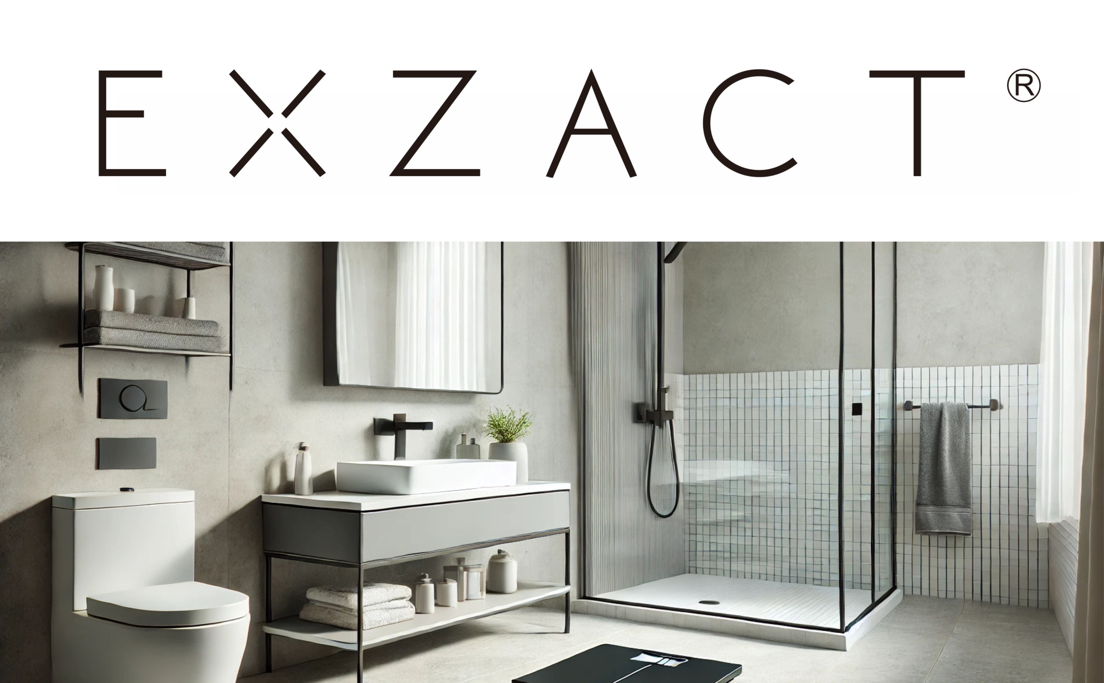 EXZACT Digital Bathroom Scale – 150kg/330lb, Metric & Imperial, Black Glass