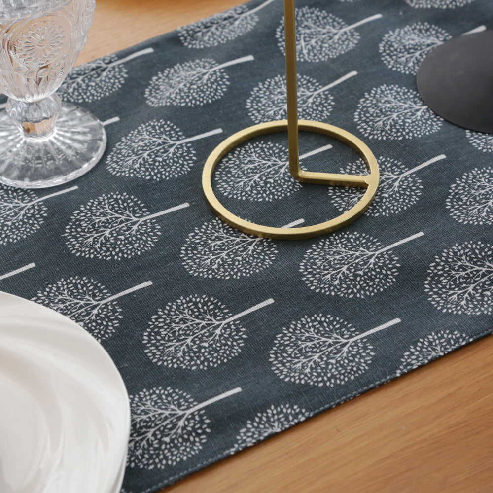 CosyAurora Mulberry Trees Linen Table Runner