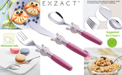 Exzact Children's Cutlery Stainless Steel 6pcs Set/Kids Cutlery (Rabbit x 6)