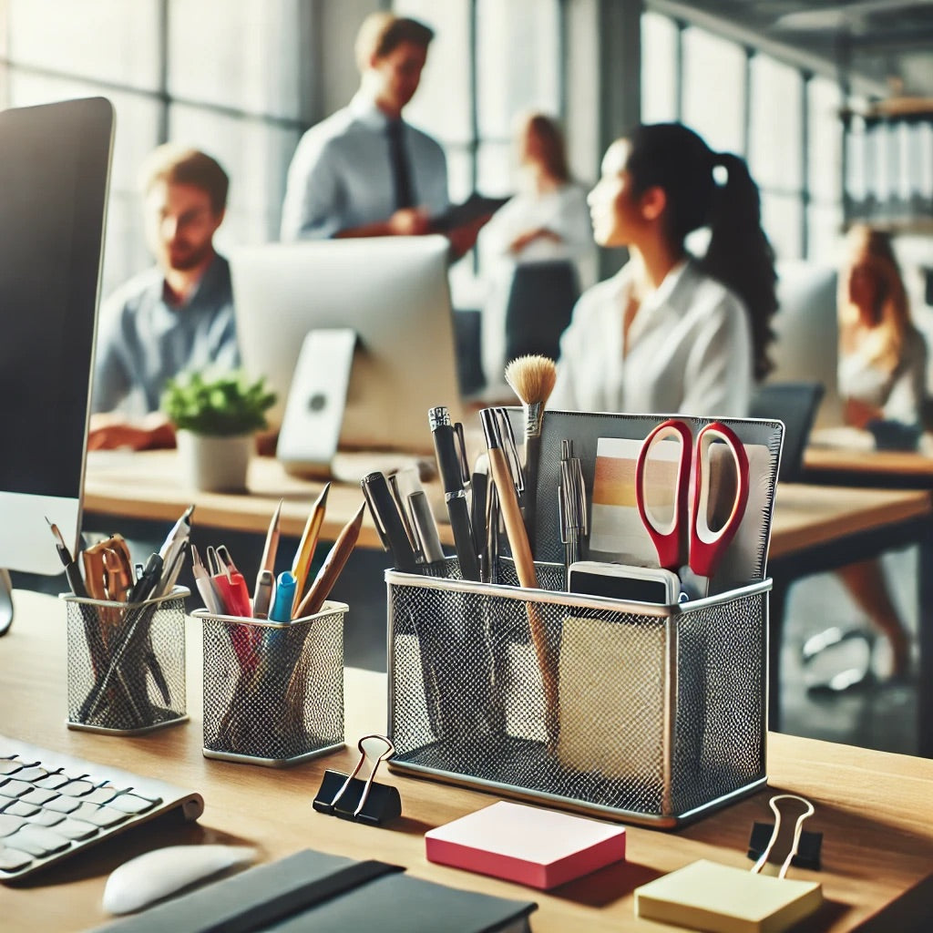 EXERZ Mesh Desk Organiser – 7 Compartments, Multifunctional Pencil Holder