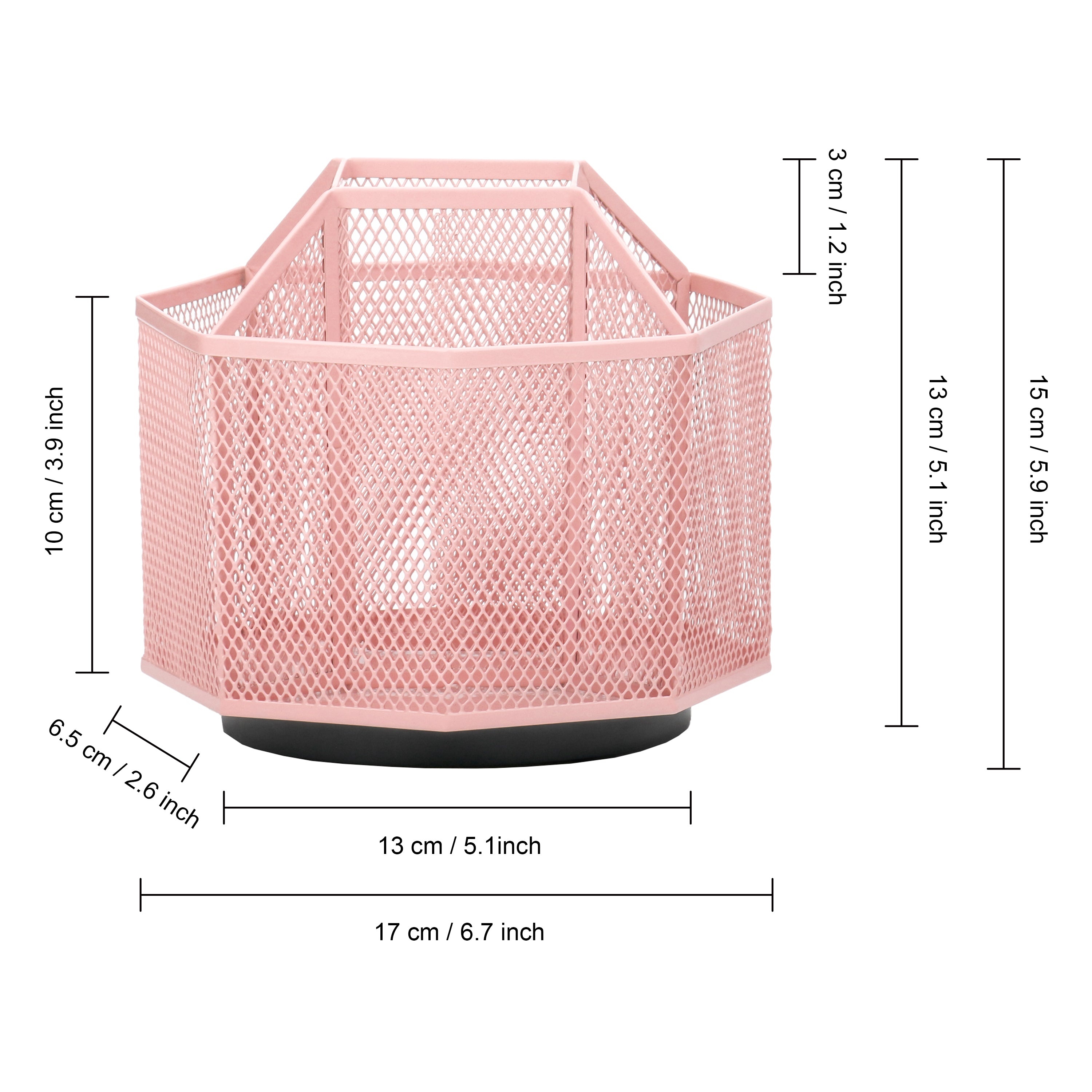 EXERZ Desk Organiser/Pencil Holder/Multifunctional 360 Rotating