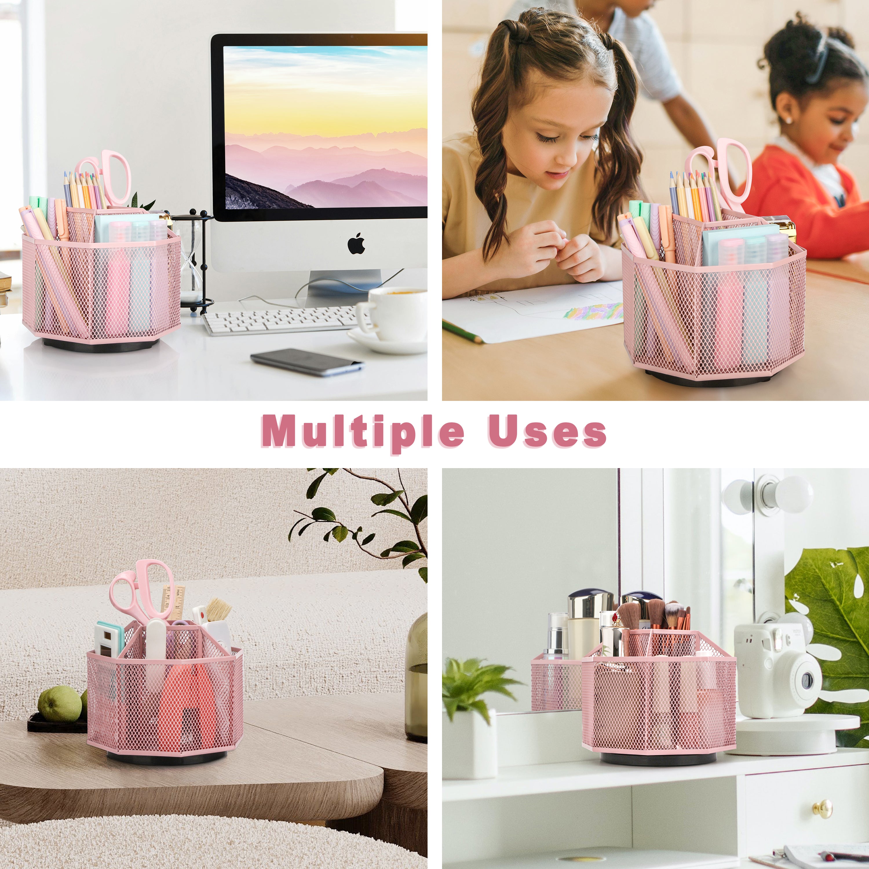 EXERZ Desk Organiser/Pencil Holder/Multifunctional 360 Rotating