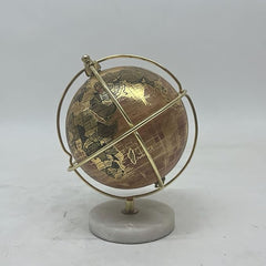 EXERZ 13cm Decorative Globe, Handcrafted Decorative Globe (Marbel Base)