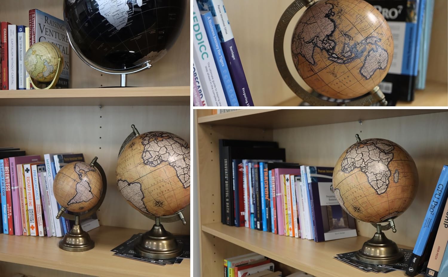 EXERZ  Antique with a Metal Base, Handcraft Decorative Globe
