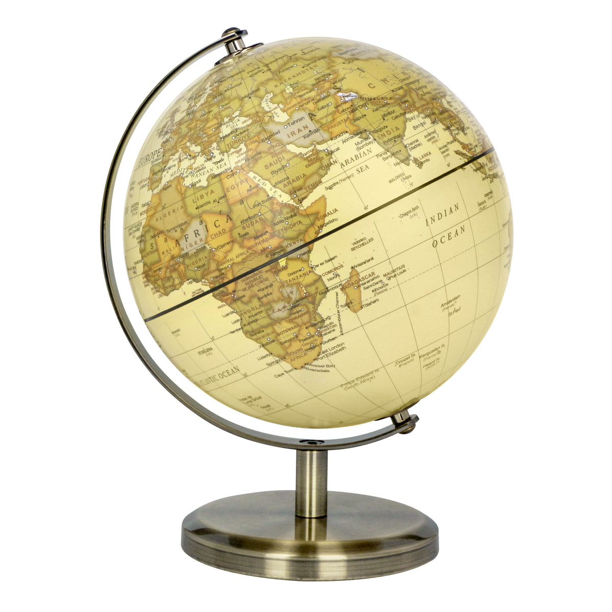 TOPGLOBE World Globe Mini Antique Globe - Educational