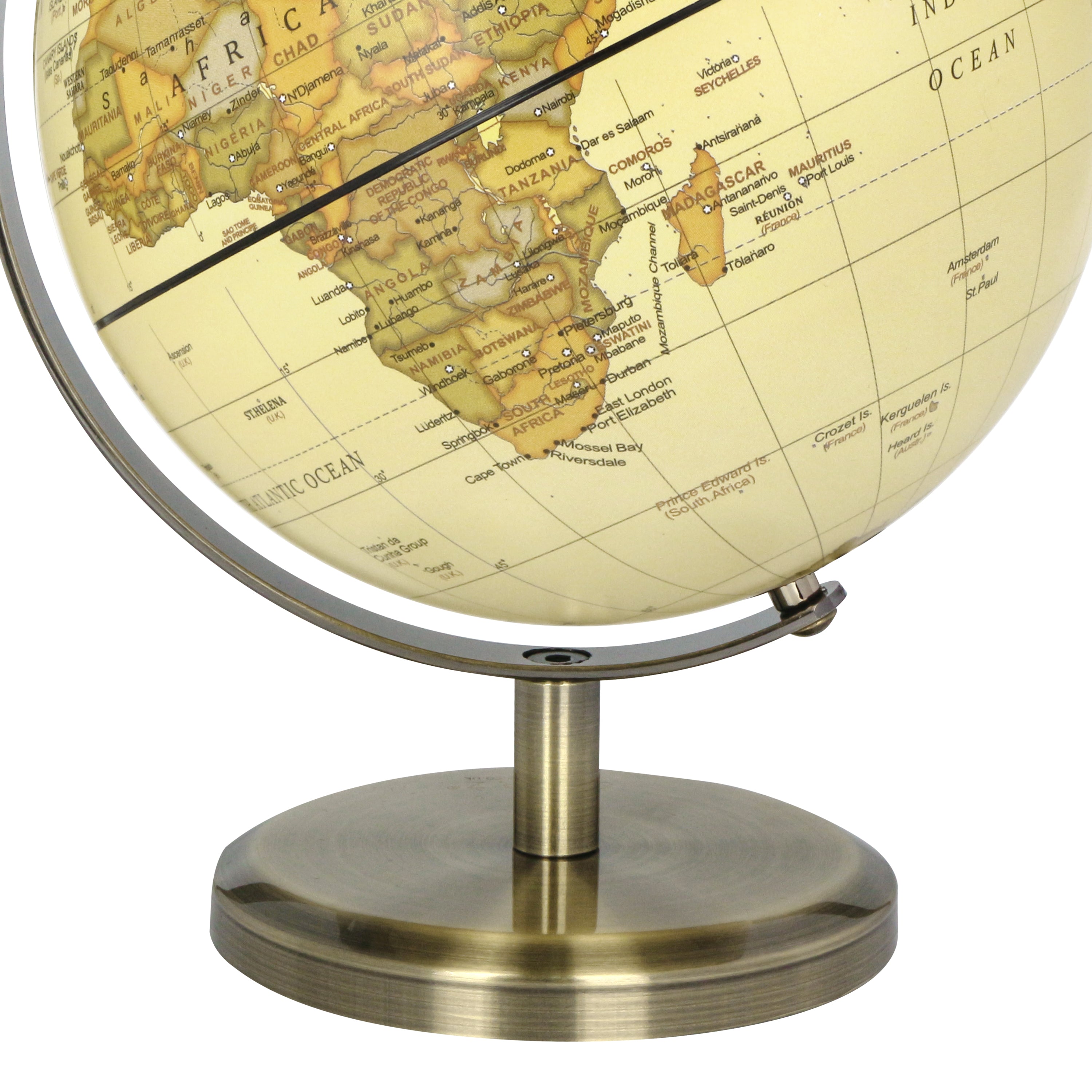 TOPGLOBE World Globe Mini Antique Globe - Educational